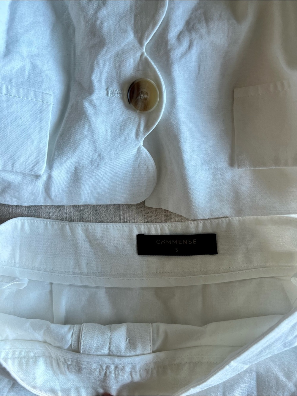 Cotton Linen Scallop Trim Vest & Skirt Set
~NWT - Picture 4 of 7